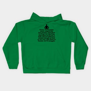 Elf Quote - Plans (Black) Kids Hoodie